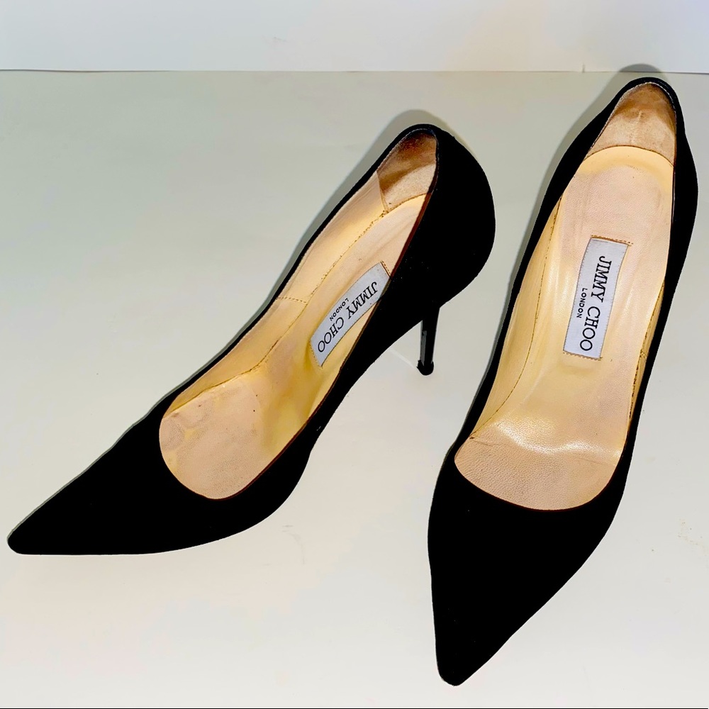 Jimmy Choo Black Suede Heels Size 39 / 8.5